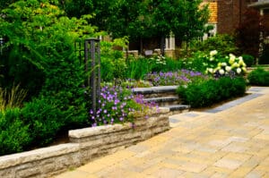 Beautiful hardscaped backyard